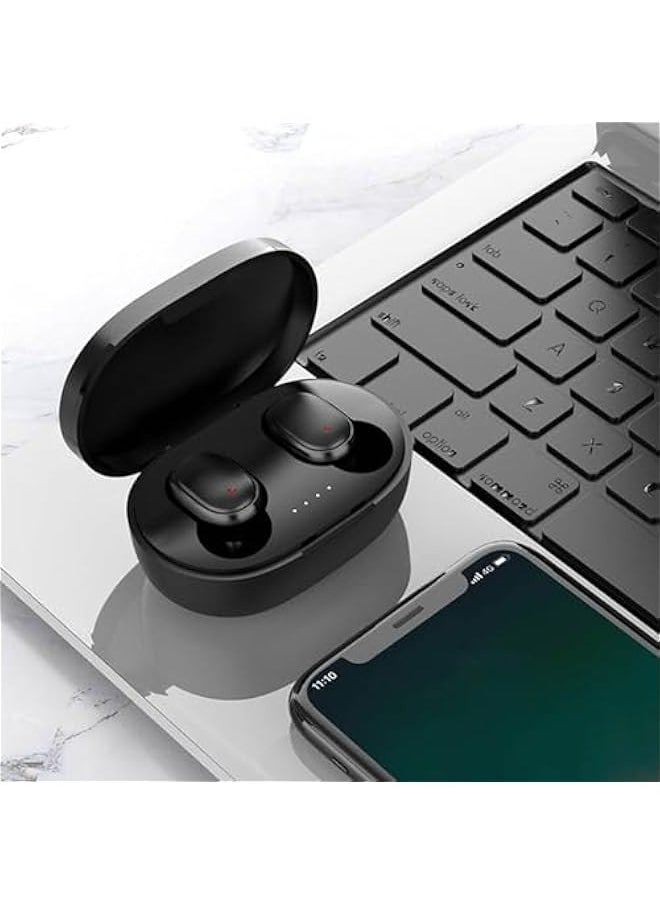 Generic Wireless Earbuds, Bluetooth 5.0 Headphones Bass Stereo, Mini in-Ear Earbuds, Ear Buds with Noise Cancelling Mic, Water-Proof in Ear Earphones, for Laptop Pad Phones Sports Workout Day Use  - Image 3