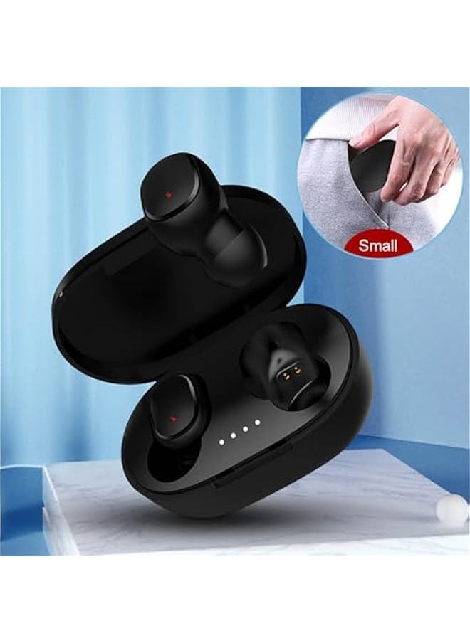 Generic Wireless Earbuds, Bluetooth 5.0 Headphones Bass Stereo, Mini in-Ear Earbuds, Ear Buds with Noise Cancelling Mic, Water-Proof in Ear Earphones, for Laptop Pad Phones Sports Workout Day Use  - Image 4