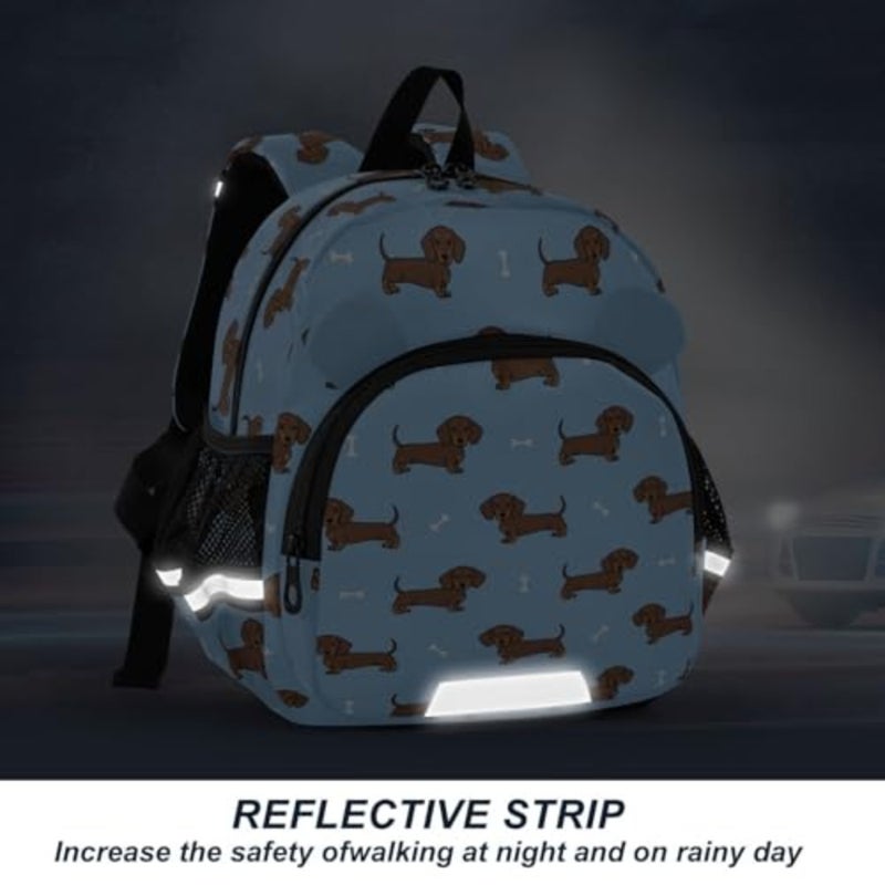Cute Dachshund Dog Backpack Leash Preschool Backpack Toddler Backpacks for Girls Boys 3-6 Anti-Lost Baby Harness M - Image 5
