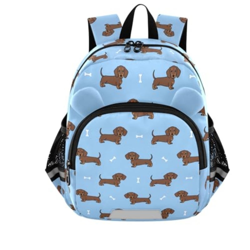 Cute Dachshund Dog Backpack Leash Preschool Backpack Toddler Backpacks for Girls Boys 3-6 Anti-Lost Baby Harness M - Image 1