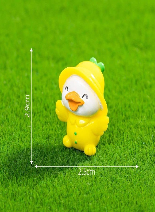 ARUNA DECOR Miniature Ducks Set of 5 for Fairy Garden Decor, Dollhouse Accessories, DIY Terrarium & Cake Decoration, Cute PVC Mini Animal Figurines for Home Decor & Gifting - Image 3