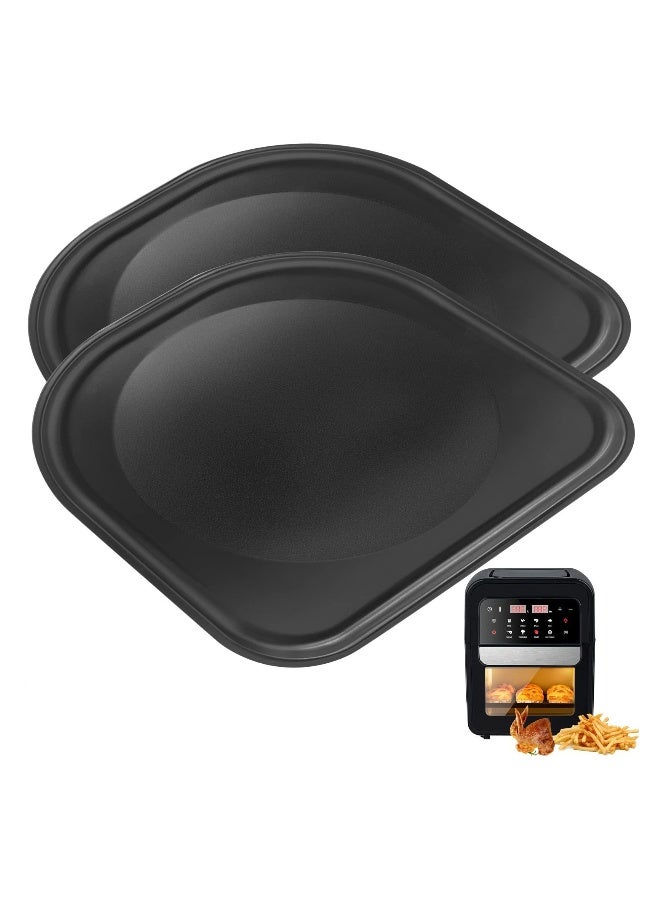 Air Fryer Drip Pan for PowerXL Air Fryers, 2 PCS Premium Air Fryer Drip Tray Replacement Parts for PowerXL Vortex 6QT 10QT Air Fryer Pro Plus, Nonstick, Dishwasher Safe, Black - Image 1