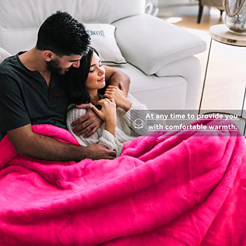 cagulax Fleece Pink Throw Blanket for Couch Cozy Soft Throws Lightweight Fall Fuzzy Couch Chairs Sofa Bedroom Living Room 50x70 inch Boys Girls Adults Student - Image 3