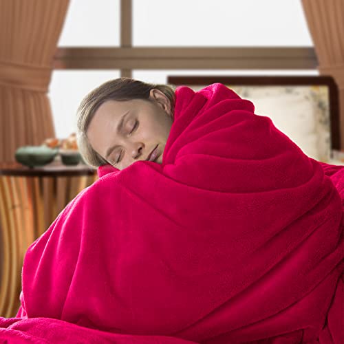 cagulax Fleece Pink Throw Blanket for Couch Cozy Soft Throws Lightweight Fall Fuzzy Couch Chairs Sofa Bedroom Living Room 50x70 inch Boys Girls Adults Student - Image 5