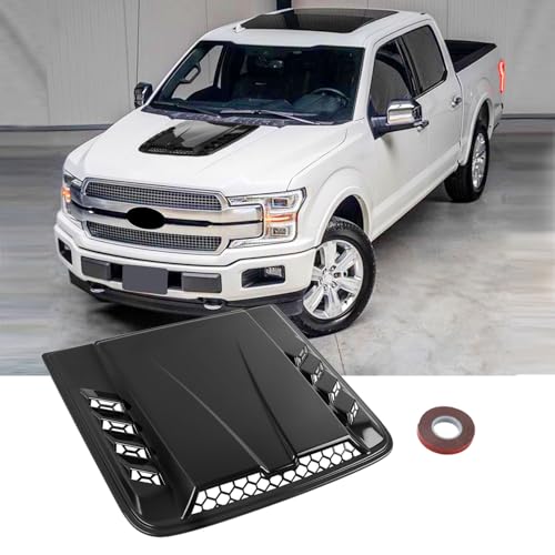 DEERMOTO Universal Car Hood Vent,Car Engine Hood Vents,Hood Scoop Air Vent for Trucks, Suit for Dodge Ram 1500 2500 3500,Chevy Silverado, F-150, F-250, F-350(Black) - Image 2