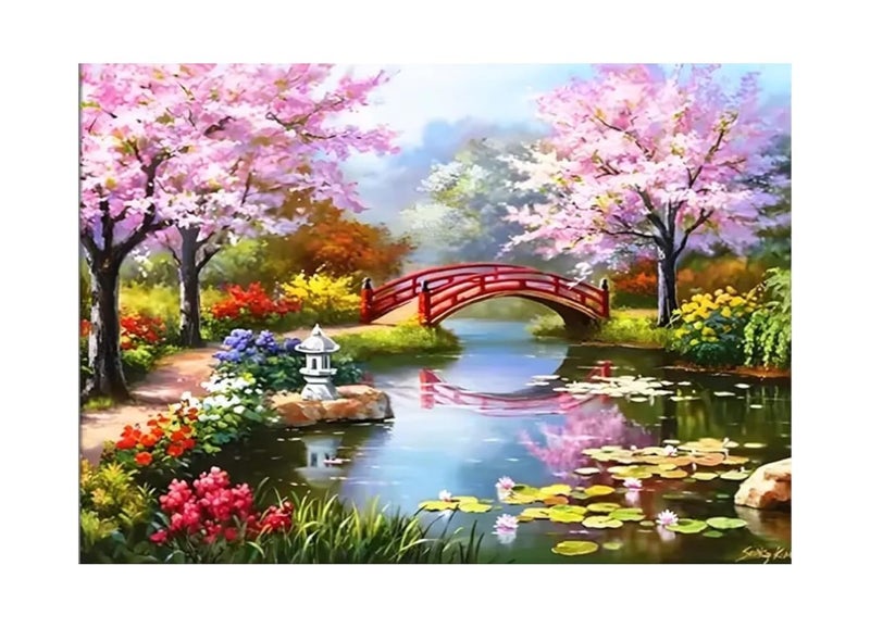 Simxen CrossStitch Stamped Kits30 40cm DIY 5D Diamond Painting by Number Kits for Adults Kids DIY Full Drill Crystal Rhinestone Arts and Crafts Art Diamond Painting for Home Wall Decor - Image 1