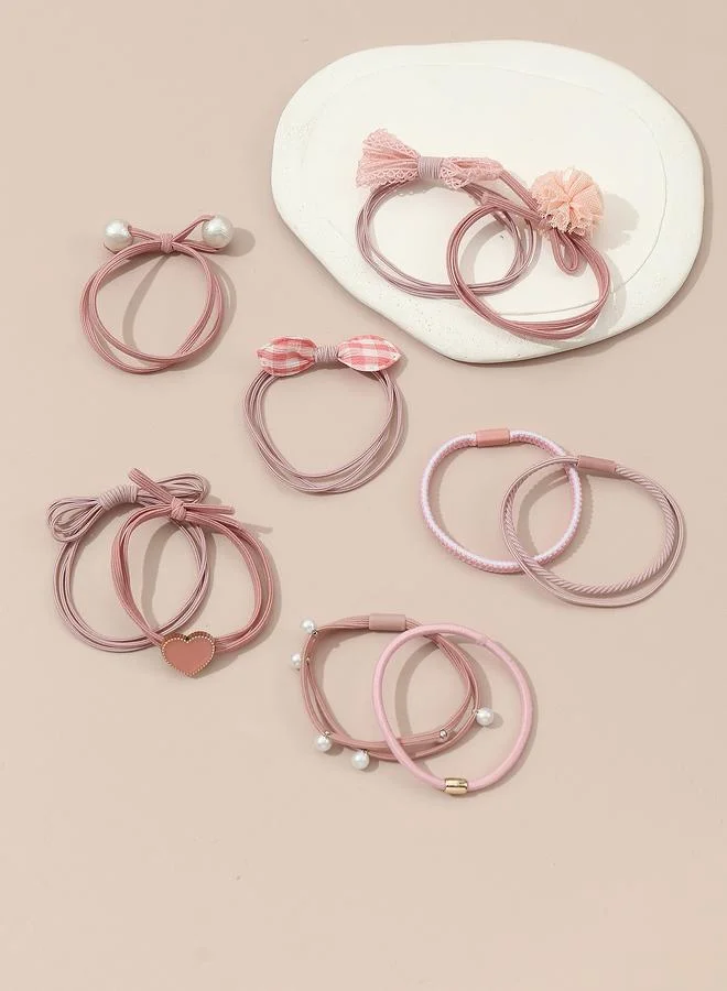 تايك تو Set of 10 - Bow Detail Hair Ties