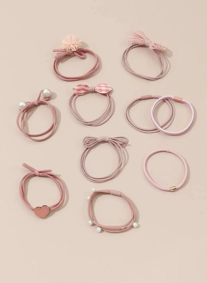 Take Two  Set of 10 - Bow Detail Hair Ties for Women | Best Price UAE