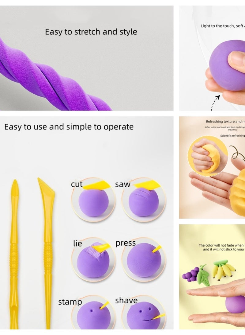 Air-dry clay, 72 pieces with 3 sculpting tools, safe, non-toxic, ultra-light and easy to shape, suitable for children, adult magic clay DIY - Image 2