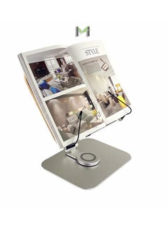 Homex "Ergonomic Bamboo Book Stand with Heavy-Duty Metal Base – Hands-Free Reading Holder with Adjustable Angles & Page Clips"  - Image 5