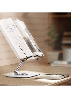 Homex "Ergonomic Bamboo Book Stand with Heavy-Duty Metal Base – Hands-Free Reading Holder with Adjustable Angles & Page Clips"  - Image 2