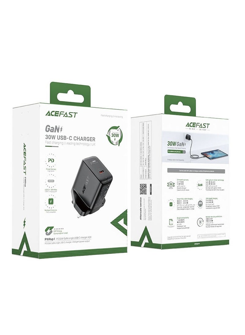 ACEFAST A24 GaN PD 30W USB-C Fast Charge Wall Charger UK Plug - Image 3