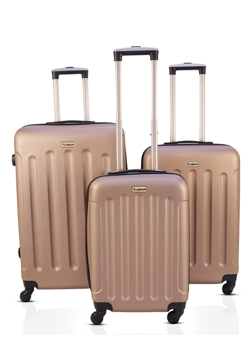 Asfar - ASFAR-XT227 Luggage Sets 3 Piece| 20/24/28 -Rose Gol| Hardside Expandable Lightweight with TSA Lock &360° Spinner Wheel| Acrylonitrile Butadiene Styrene Material - Image 1