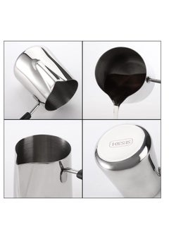 Y&D Set of 2 Milk Butter Warmer Pot, 12oz/22oz Turkish Coffee Stovetop Chocolate Melting Pan, Cezve Ibrik Briki Greek Arabic Maker for Maple Syrup, Sauce Heating, 18/8 Stainless Steel  - Image 5