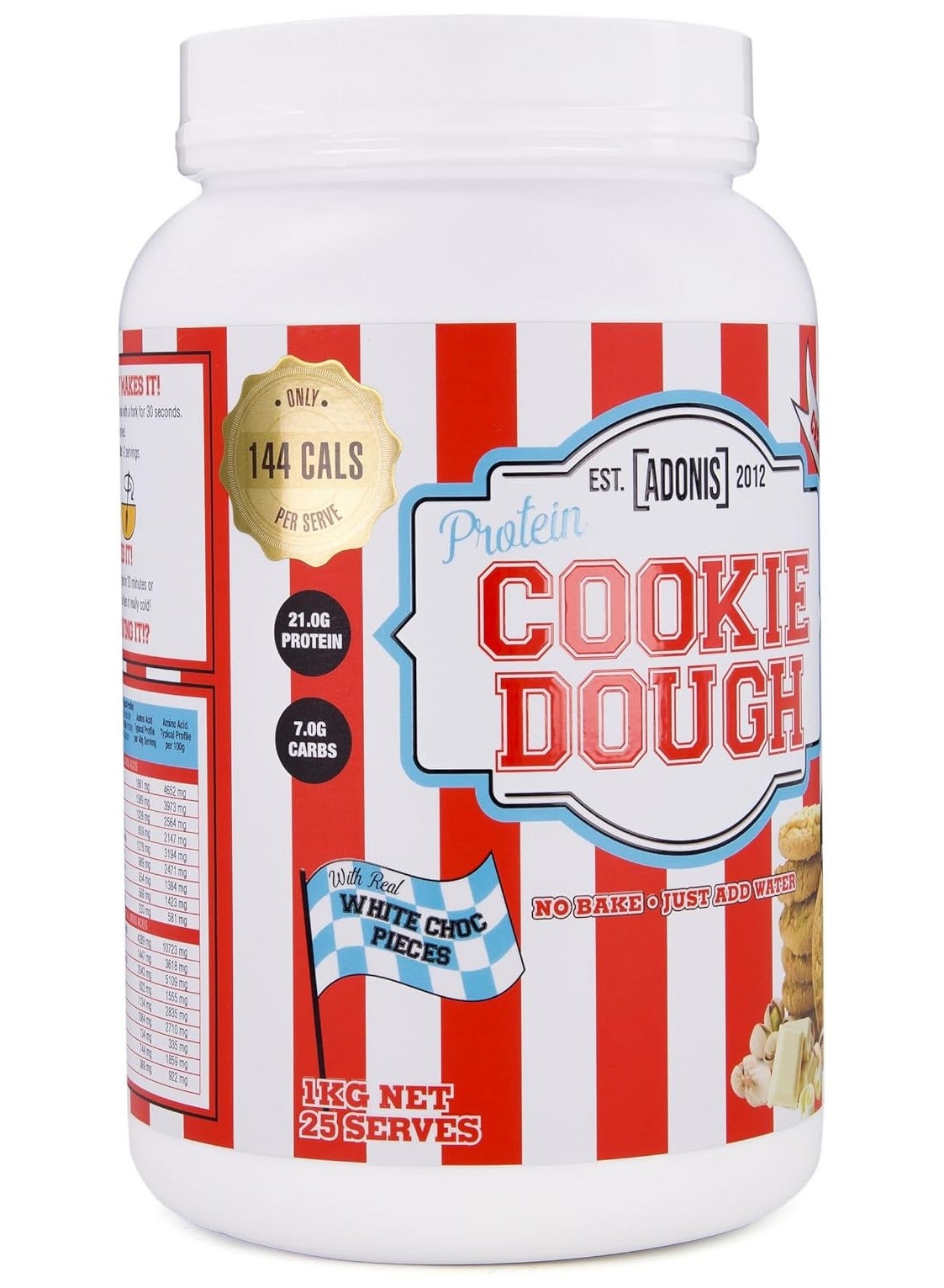 Protein Cookie Dough White Chocolate Pistachio Flavor 1 Kg