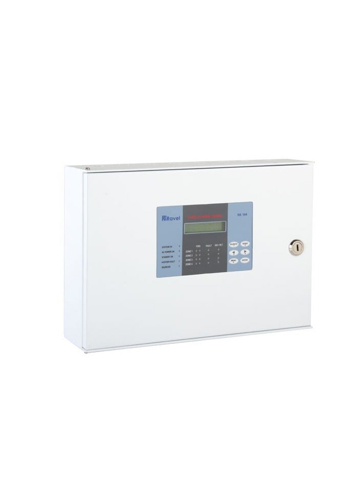 Ravel RE-104 Conventional Fire Alarm Panel System, 4 – Zones  - Image 1
