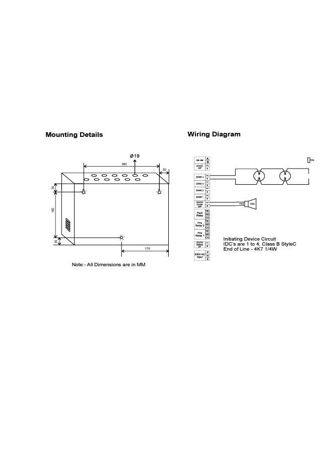 Ravel RE-104 Conventional Fire Alarm Panel System, 4 – Zones  - Image 3