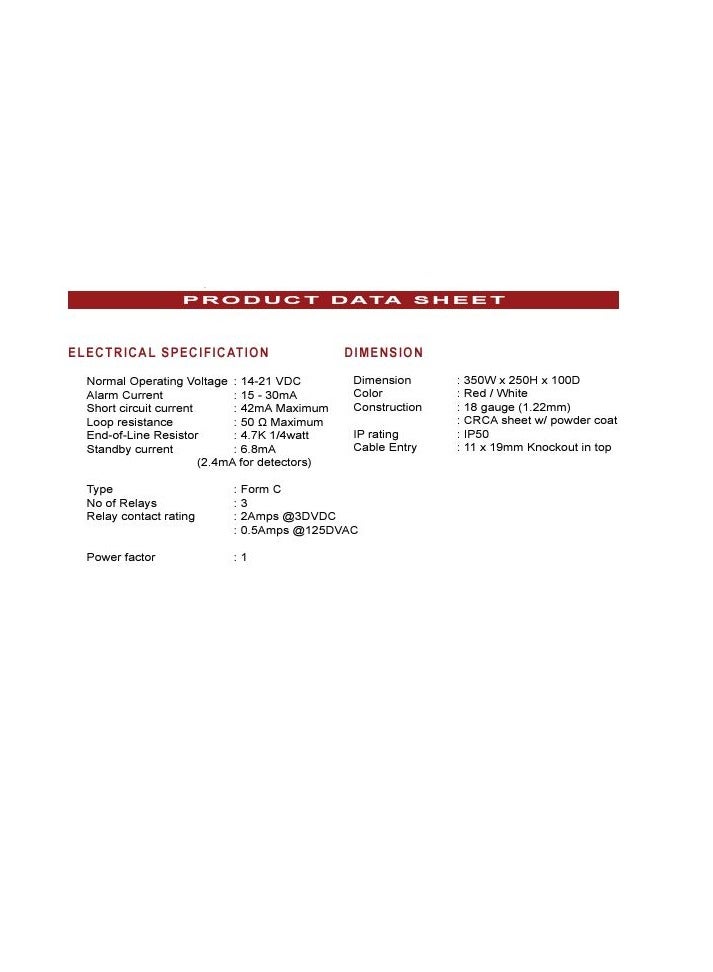 Ravel RE-104 Conventional Fire Alarm Panel System, 4 – Zones  - Image 4