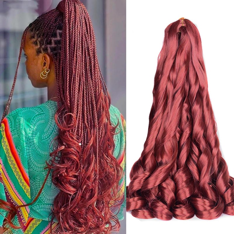 Luoyudu French Curl Braiding Hair 24 inch Loose Wavy 8 Packs Bouncy Braiding Hair extensions 350BUG 75gPack French Curls Synthetic Hair Extensions24inch8packs350BUG - Image 2