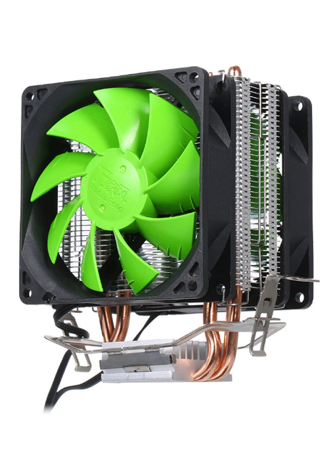 Loquat Quiet Heatsink Radiator CPU Cooling Fan Green/Black  - Image 2