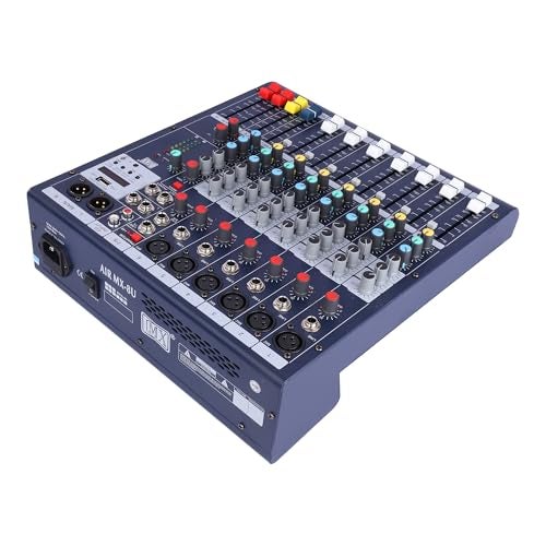 MX 8-Channel Professional Audio Mixer with Bluetooth, USB, MP3 Player – DJ Console with Mic/Line Inputs, Stereo FX, Live Sound Mixer for Recording, Streaming, Karaoke, Stage & Events - Image 4
