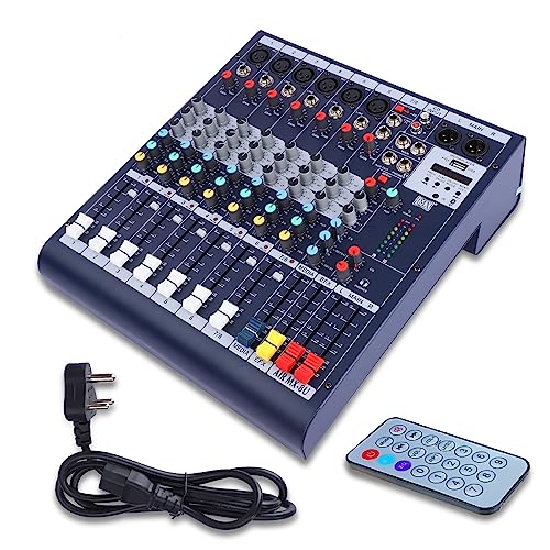 MX 8-Channel Professional Audio Mixer with Bluetooth, USB, MP3 Player – DJ Console with Mic/Line Inputs, Stereo FX, Live Sound Mixer for Recording, Streaming, Karaoke, Stage & Events - Image 1