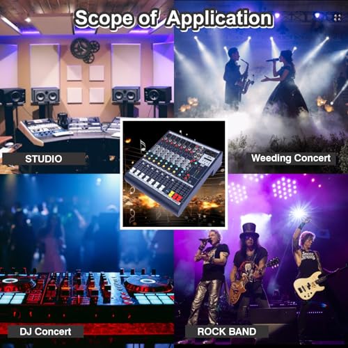 MX 8-Channel Professional Audio Mixer with Bluetooth, USB, MP3 Player – DJ Console with Mic/Line Inputs, Stereo FX, Live Sound Mixer for Recording, Streaming, Karaoke, Stage & Events - Image 5