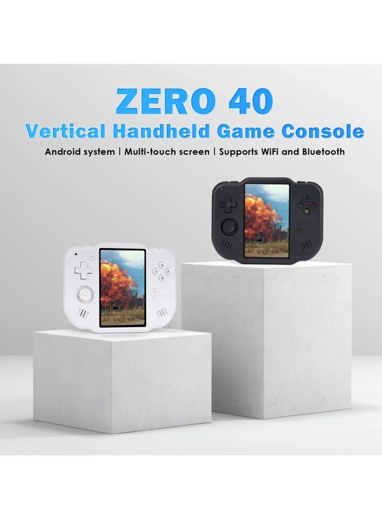 AMPOWN Mini Zero 40 Android 4 Inch 64-bit Handheld Game Console Retro Classic Gaming Device with 64GB TF Card64GB White - Image 2