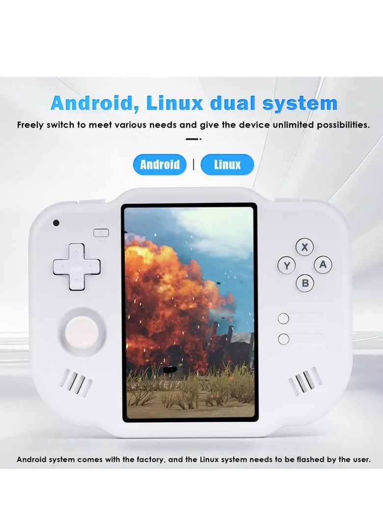 AMPOWN Mini Zero 40 Android 4 Inch 64-bit Handheld Game Console Retro Classic Gaming Device with 64GB TF Card64GB White - Image 5