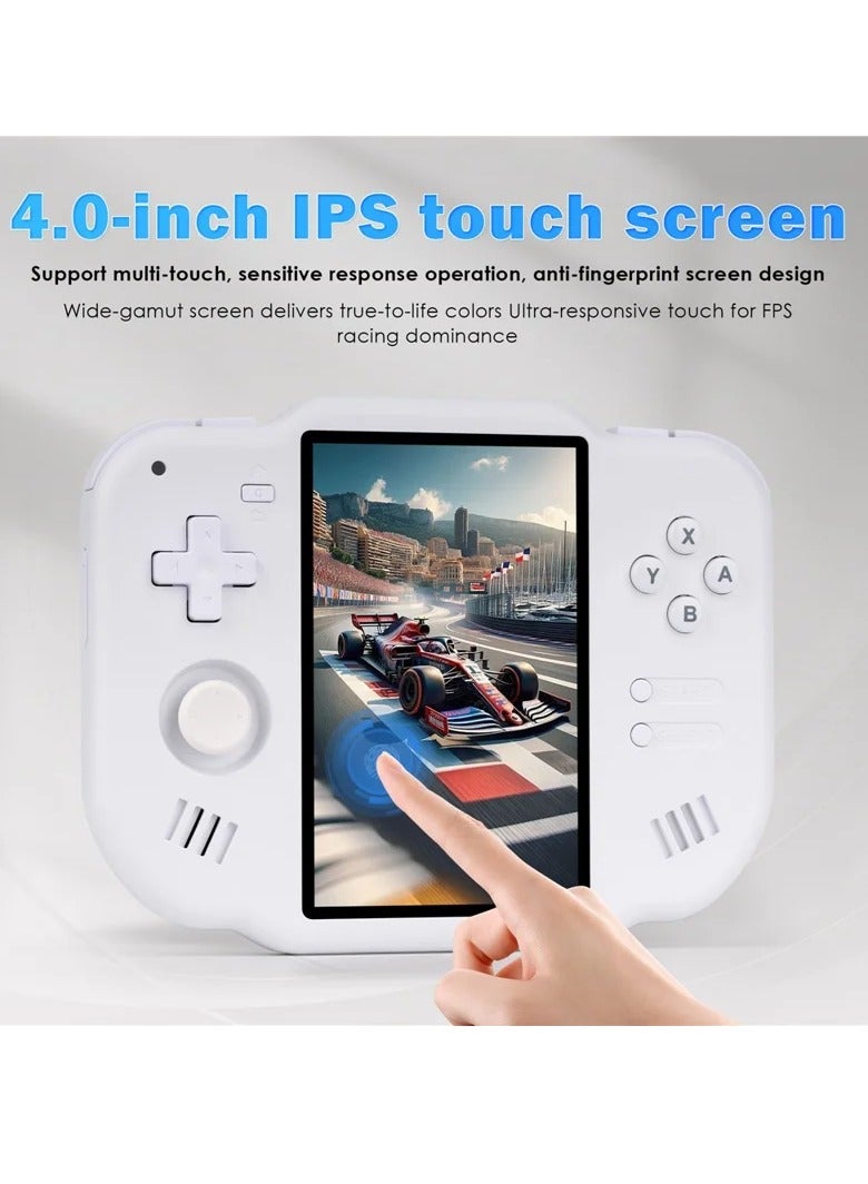 AMPOWN Mini Zero 40 Android 4 Inch 64-bit Handheld Game Console Retro Classic Gaming Device with 64GB TF Card64GB White - Image 3