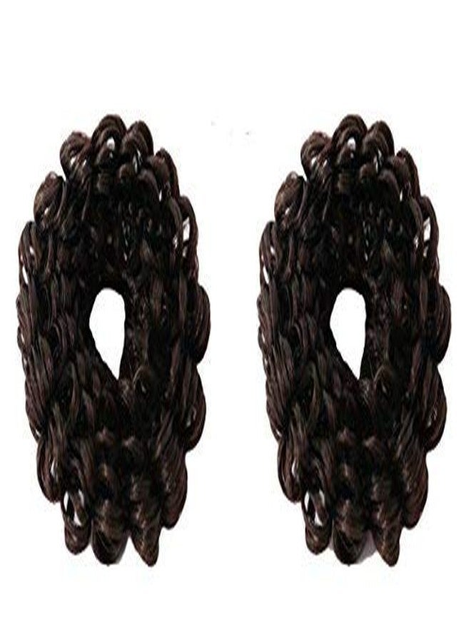 Fok Set of 2 Brown Color Stylish Hair Rubber Bands For Women/Girls - Image 1
