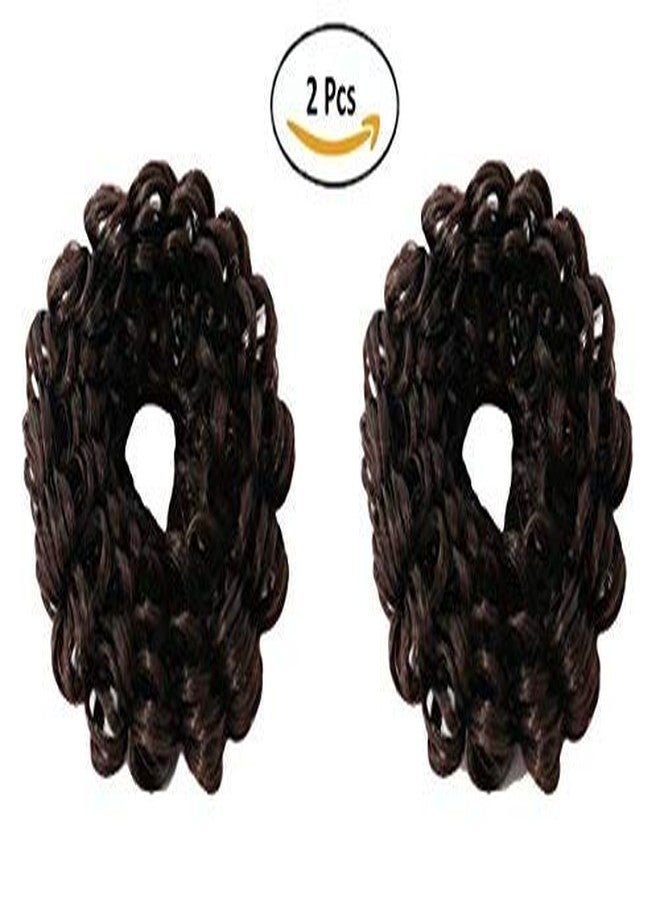 Fok Set of 2 Brown Color Stylish Hair Rubber Bands For Women/Girls - Image 3
