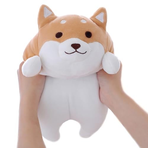 Levenkeness Shiba Inu Dog Plush Pillow Cute Corgi Akita Stuffed Animals Doll Toy Gifts for Valentines Gift ChristmasSofa Chair Brown Round Eye 15 - Image 1