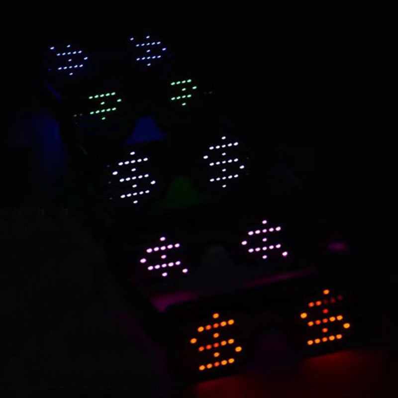 LED Light Glasses 164 LED Beads 8 Light Patterns - Wide Application Blink Skeleton Heartbeat Modes USB Chargeable Glasses for Bar Club KTV Party Costumes - Image 5
