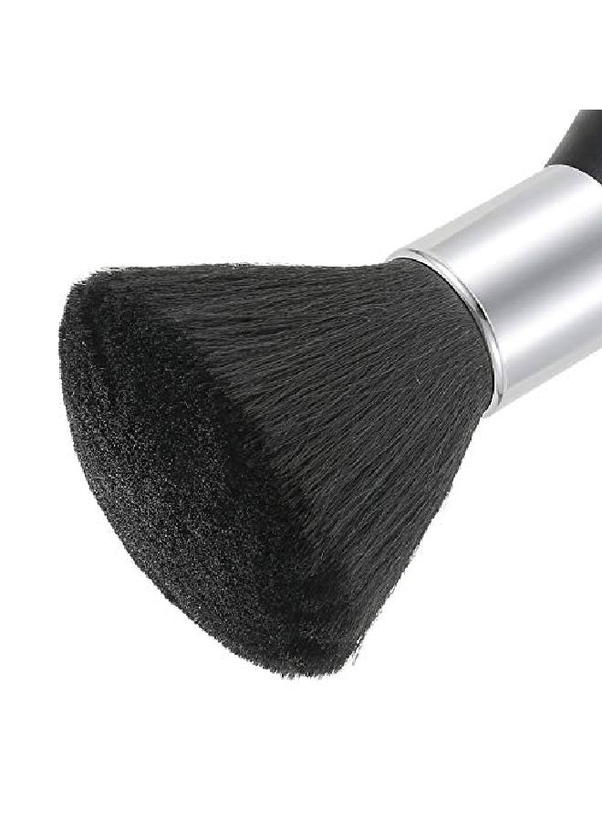 Vtrem Barber Brush Neck Duster Black Powder Duster Brush Neck Duster Brush For Hair Cutting Brush Black Brown Barber Neck Brush Salon Cleaning Brush - Image 3