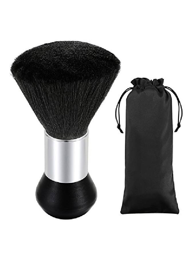 Vtrem Barber Brush Neck Duster Black Powder Duster Brush Neck Duster Brush For Hair Cutting Brush Black Brown Barber Neck Brush Salon Cleaning Brush - Image 1