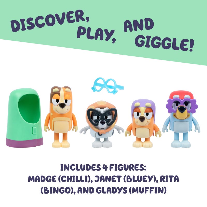 BLUEY 4-Figure Pack – Here Come The Omis, Movable Kids Toys with Accessories, 6–7.6 cm Figures, Play Scenes from Grandma Episode, Collectible Playset for Boys & Girls - Image 3