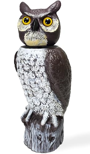 Dalen SOL-R Action Large Solar Fake Owl Decoy to Scare Birds Away - 18" Tall - 360º Rotating Head - Image 5