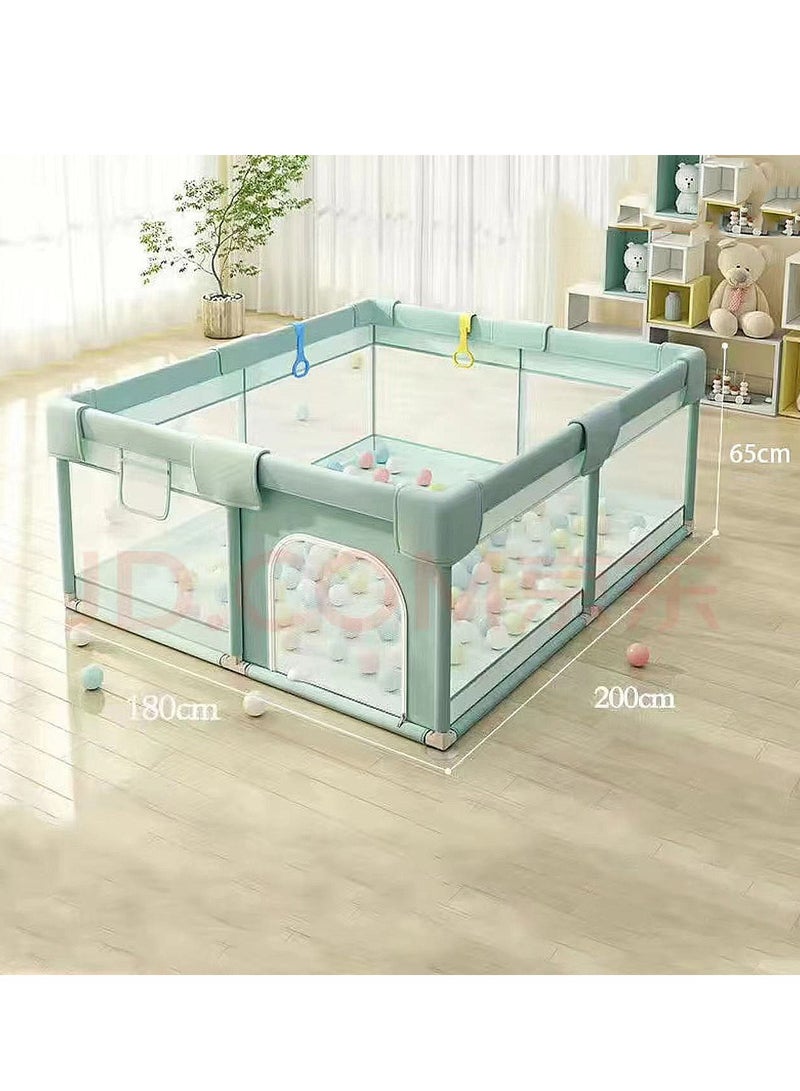 Bukela Jumbo Green Baby Playpen with Anti-Slip Base & Free Ocean Balls - 200x180cm Safe Activity Center for Indoor/Outdoor Toddler Play Yard and Storage Bag - Image 4