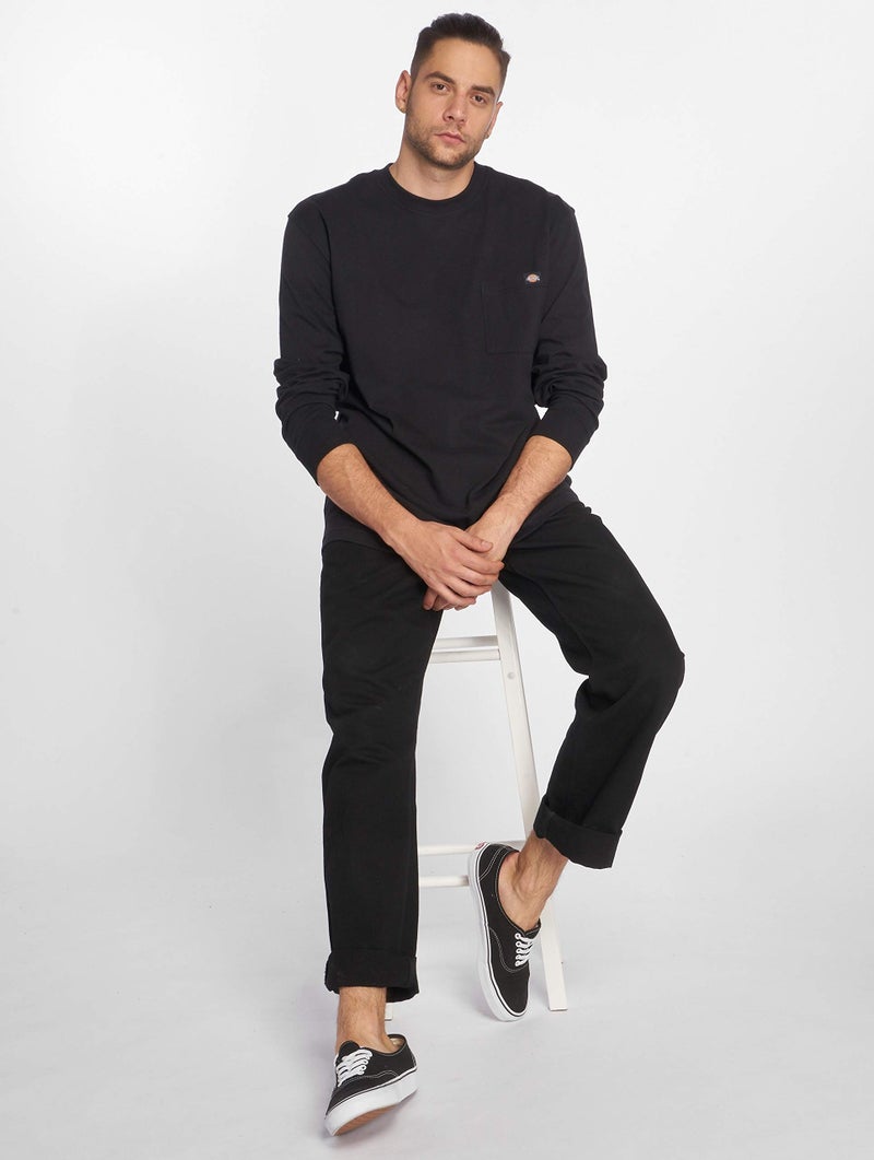 Dickies Mens Big & Tall Long-Sleeve Heavyweight Crew-Neck T-Shirt, Black, X-Large/Tall - Image 5