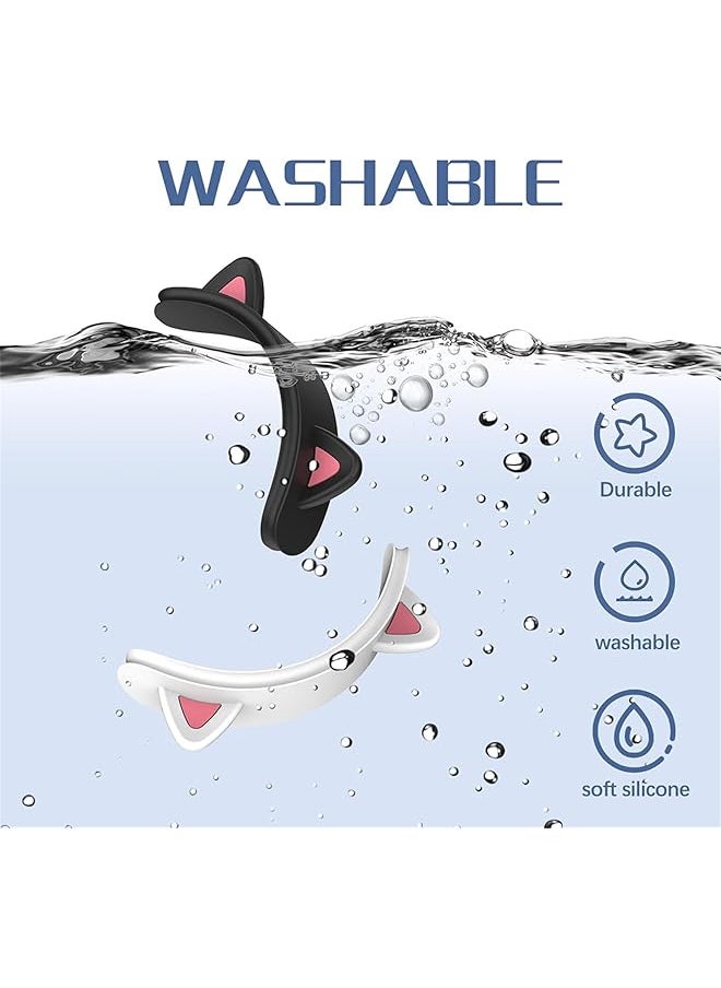 erorex - Cute Cat Ears Headband Cover For Airpods Max Soft Silicone Headphone Headband Protectors Comfort Cushion And Top Pad Protector Sleeve Compatible With Airpods Max - Image 1