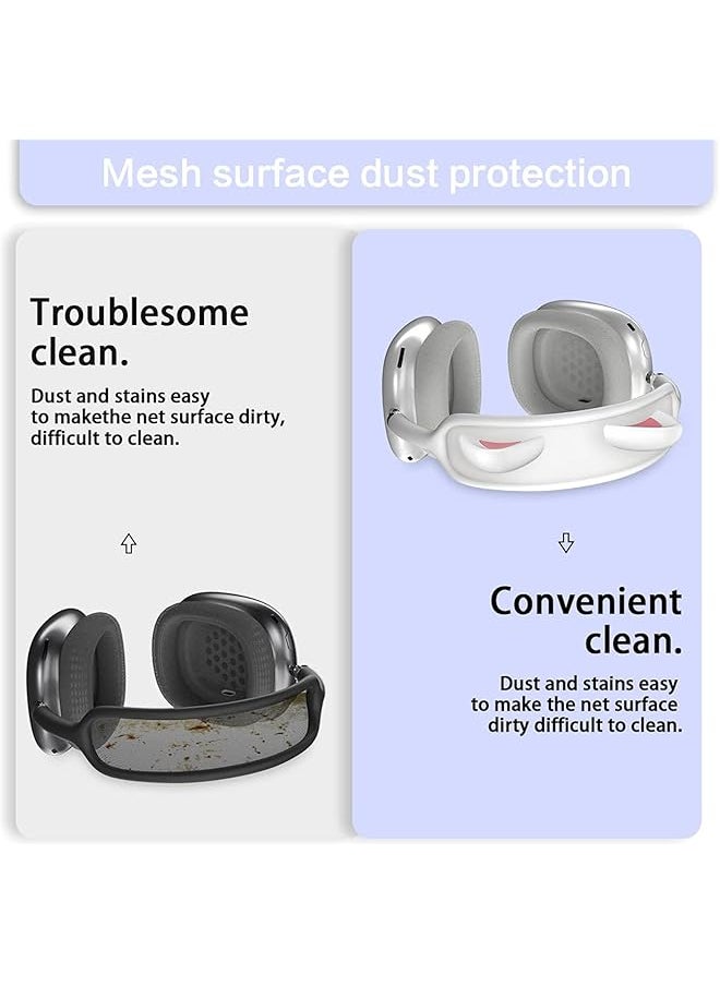 erorex - Cute Cat Ears Headband Cover For Airpods Max Soft Silicone Headphone Headband Protectors Comfort Cushion And Top Pad Protector Sleeve Compatible With Airpods Max - Image 1