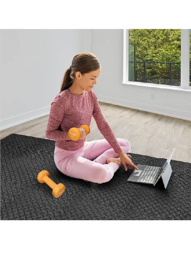 Yalla HomeGym - Puzzle Exercise Mat with EVA Foam Interlocking Floor Tiles  62.5x62.5cm 10mm ( 1.5 SQ Meter) - Image 1