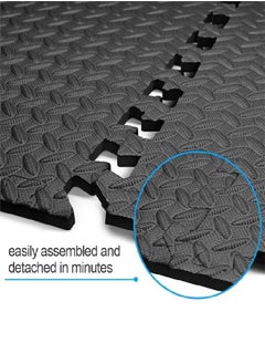Yalla HomeGym Puzzle Exercise Mat with EVA Foam Interlocking Floor Tiles  62.5x62.5cm 10mm ( 1.5 SQ Meter)  - Image 4