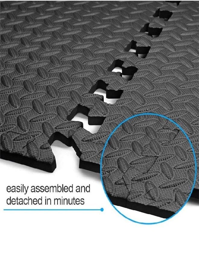 Yalla HomeGym - Puzzle Exercise Mat with EVA Foam Interlocking Floor Tiles  62.5x62.5cm 10mm ( 1.5 SQ Meter) - Image 1