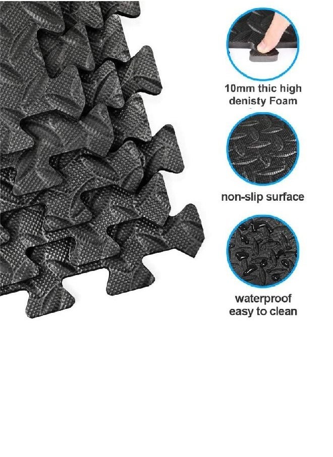 Yalla HomeGym - Puzzle Exercise Mat with EVA Foam Interlocking Floor Tiles  62.5x62.5cm 10mm ( 1.5 SQ Meter) - Image 1
