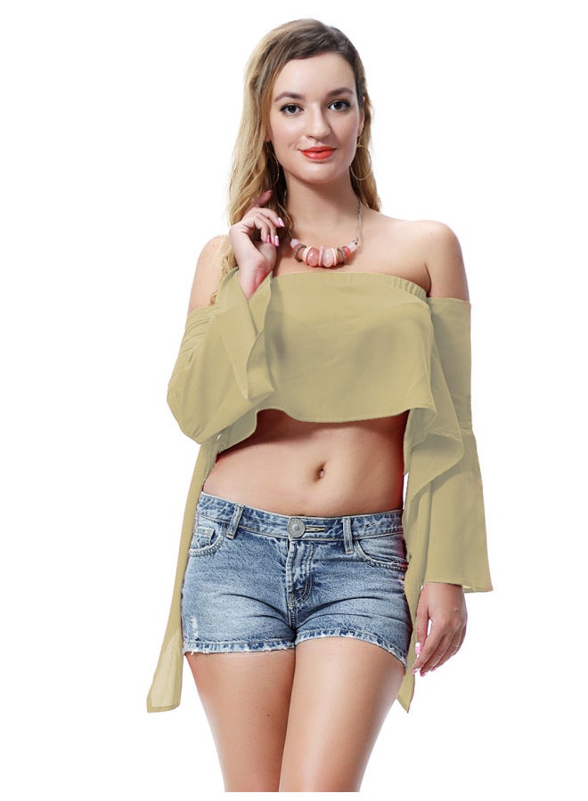 24 Color  European And American Women's Shoulder Collar Rubber Ribbon Women's T-shirt Ml550