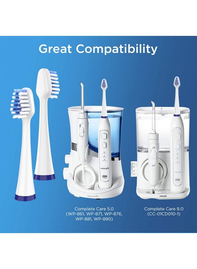Oralphi Replacement Toothbrush Heads For Waterpik Complete Care 5.0/9.0 (Cc01/Wp861) Strb8Ww (8Pack White) - Image 3