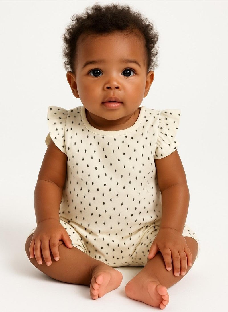 MINOTI 4-Pack Baby Rompers with Ruffle Sleeves  - Image 2