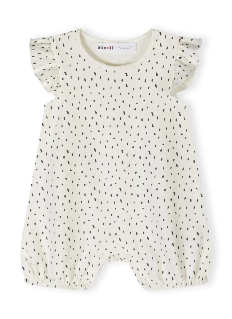 MINOTI 4-Pack Baby Rompers with Ruffle Sleeves